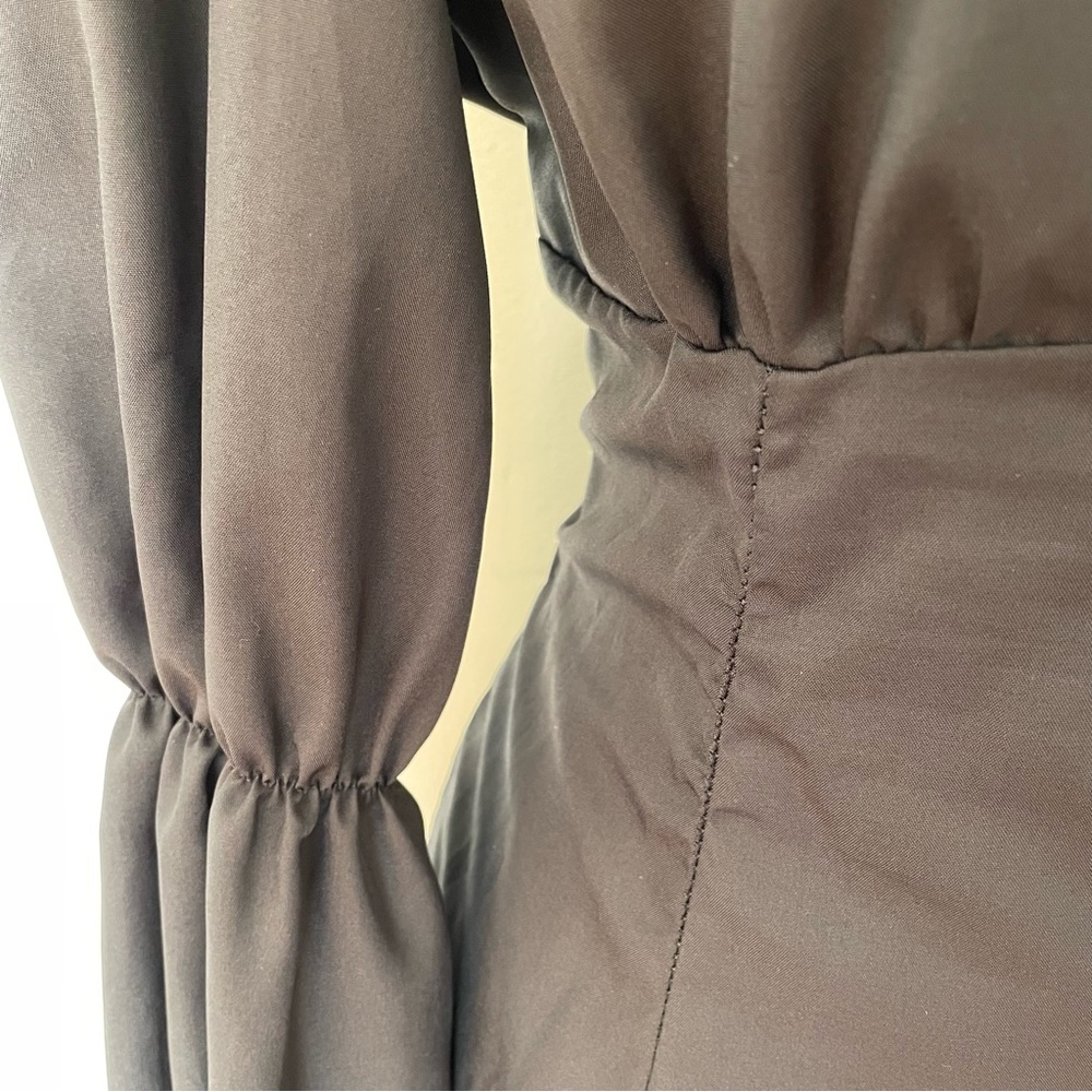 Long Puff Sleeves Square Neck Dress - Picture 6 of 12
